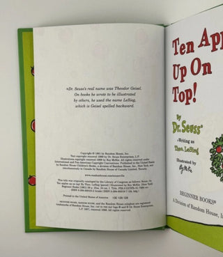 Ten Apples Up On Top! by Dr. Seuss - Beginner Books Hardcover