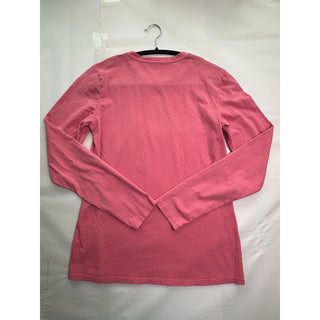Mododoc Sundance Long Sleeve T Shirt Women M Pink Graphic Crewneck