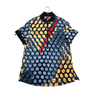 Jamie Sadock Women's Golf Polo Shirt Abstract Dot Print 1/4 Zip Short Sleeve