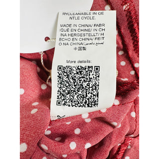 SHEIN Vacay Red Polka Dot Puff Sleeve Dress Women’s Size L EU 40/42, US 8/10 NWT