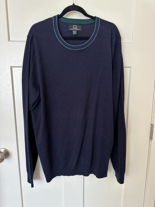 Michael Strahan Men's Navy Blue Modern Fit Sweater 3XLT Wool
