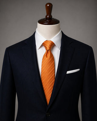 Collections by Tango Orange Striped Silk Tie