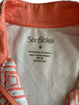 SanSoleil Women's UPF 50 Long Sleeve 1/4 Zip Pullover Size S