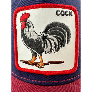 Goorin Bros The Cock Rooster Trucker Hat Navy Red Mesh Snapback The Farm