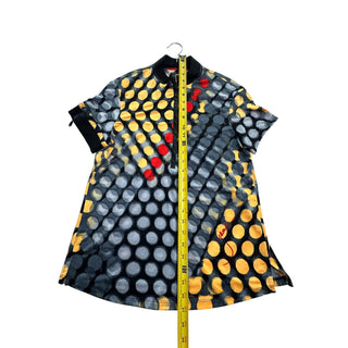 Jamie Sadock Women's Golf Polo Shirt Abstract Dot Print 1/4 Zip Short Sleeve