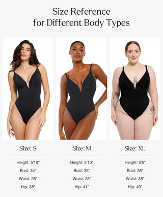 Popilush Black Shapewear Bodysuit Underwire Tummy Control