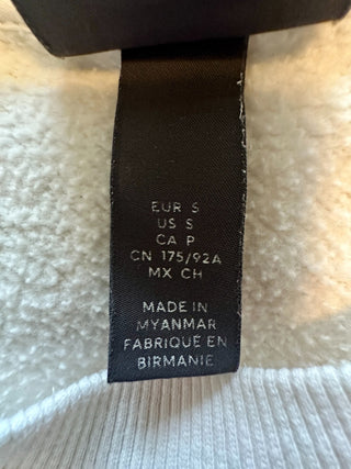 H&M Relaxed Fit Cream Crew Neck Sweatshirt Size Small
