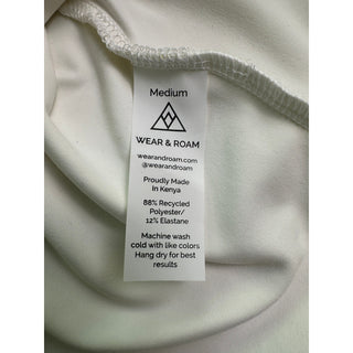 Wear & Roam Sleeveless White Dress with Side Ruching Size M