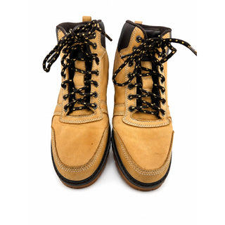 Denver Broncos NFL Men's Work Hiking Boots Tan Brown Leather Nubuck Size 10