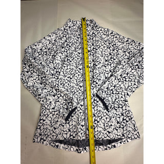 Green Lamb Women's Golf Jacket US 6 Navy White Floral Full Zip NWOT
