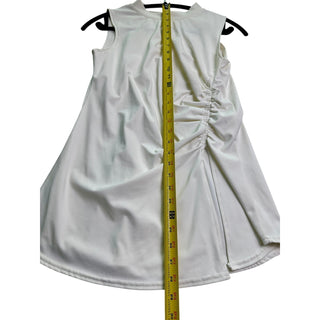 Wear & Roam Sleeveless White Dress with Side Ruching Size M
