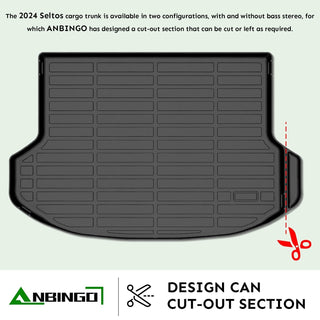 ANBINGO Custom Fit TPE Cargo Trunk Liner for 2024 Kia Seltos