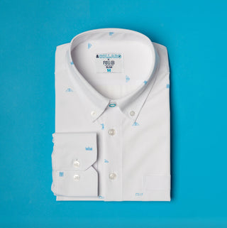 &Collar Range Shirt White w/ 7 Wonders Icons XL - SOLD OUT!