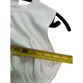 Wear & Roam Sleeveless White Dress with Side Ruching Size M