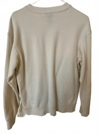H&M Relaxed Fit Cream Crew Neck Sweatshirt Size Small