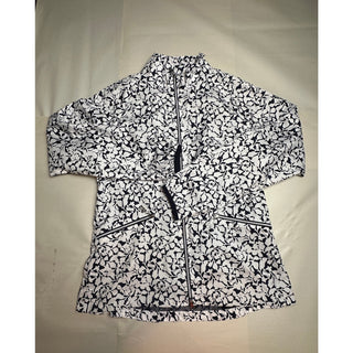 Green Lamb Women's Golf Jacket US 6 Navy White Floral Full Zip NWOT