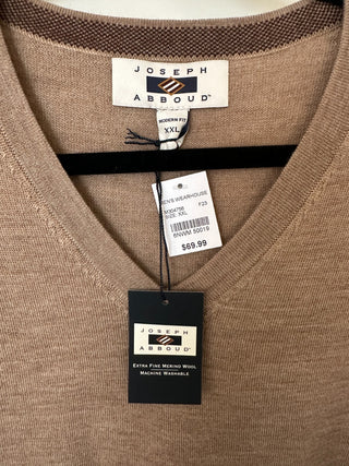 Joseph Abboud Men's Extra Fine Merino Wool V-Neck Sweater, 2