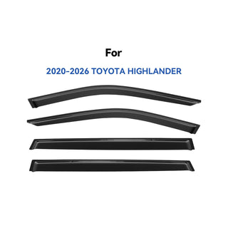 2020-2026 Toyota Highlander Window Visors Rain Guards Out-Channel 4PC Vent Shade