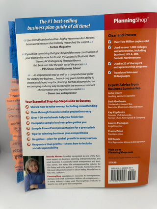 Successful Business Plan 7th Ed Rhonda Abrams Workbook