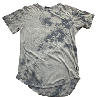 WEIV Los Angeles Men’s L Blue Tie Dye Longline T-Shirt Curved Hem Streetwear