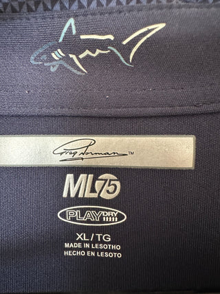 Greg Norman ML75 Play Dry Men's Polo Shirt XL Navy Blue