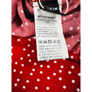 SHEIN Vacay Red Polka Dot Puff Sleeve Dress Women’s Size L EU 40/42, US 8/10 NWT