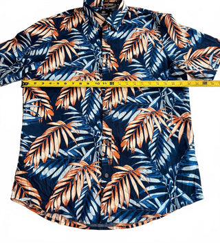 Lerros Men's Soft Print Tropical Button-Up Shirt Medium