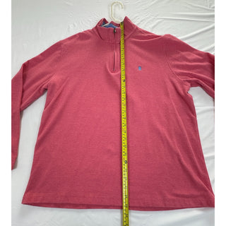IZOD Men's XL Quarter-Zip Pullover Light Blue Long Sleeve Cotton Blend S2022