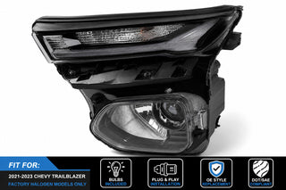 Left Halogen Headlight Assembly For 2021-2023 Chevy Trailblazer Driver Side