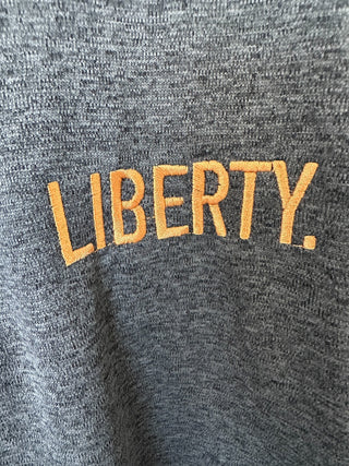 OGIO Men’s XL Gray 1/4 Zip Pullover Liberty Logo Performance Fleece