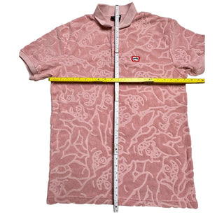 ICECREAM Running Dog Terry Cloth Polo Shirt Pink Men's Large Pharrell