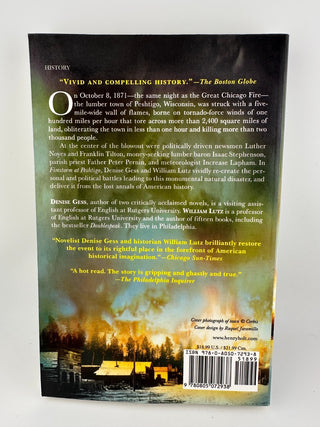 Firestorm at Peshtigo Gess Lutz Deadliest Fire History