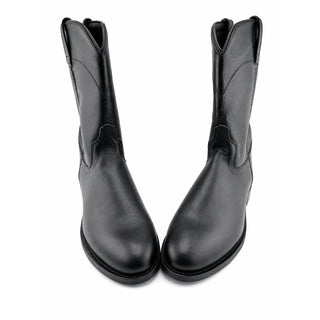 NEW Old West SRM4010 Men's Black Leather Western Cowboy Boots Size 10D NWOB