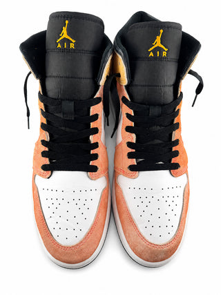 Nike Air Jordan 1 Mid SE Turf Orange 852542-801 Men's Size 12 Pink Suede Shoes