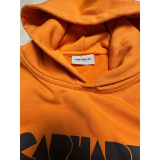 Carhartt WIP Runner Hoodie Orange Hokkaido Cheetah Graphic Pullover Streetwear