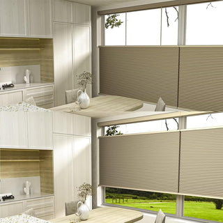 MYshade 37x64 Cordless Blackout Cellular Shade Top Down Bottom Up Beige TDBU