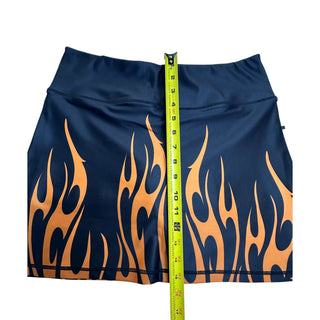 ReadyGOLF Womens Small Black Orange Flame Golf Skort Athletic Stretch Shorts