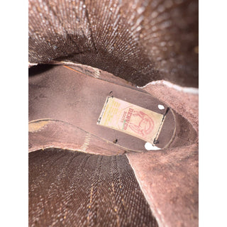 Denver Boots 7.5-8 Croc Embossed Cowhide Leather Western Ankle Boots Mexico