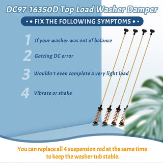 DC97-16350U DC97-16350D Washer Suspension Rods for Samsung 4 Pack 26.3"