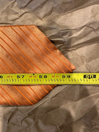 Collections by Tango Orange Striped Silk Tie