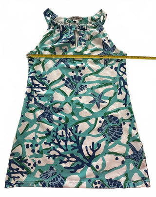 Barbara Gerwit Small Sea Life Print Sleeveless Beach Dress