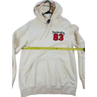 H&M "New York City 83" Beige Men's Long Sleeve Hoodie Sweatshirt Size S
