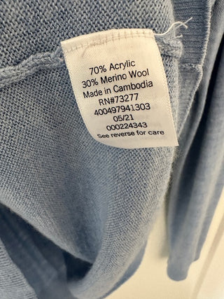 APT.9 Seriously Soft XL Light Blue V-Neck Sweater