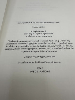 Starved Stuff Matt Townsend SIGNED Relationship Book