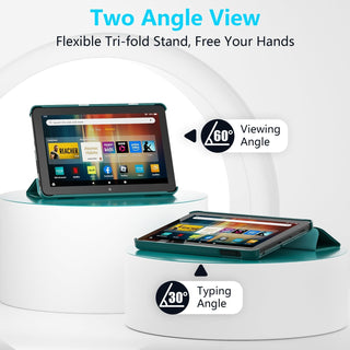 Lainergie Amazon Fire HD 8 Tablet Case 2024 2022 2020 Emerald Auto Wake Stand