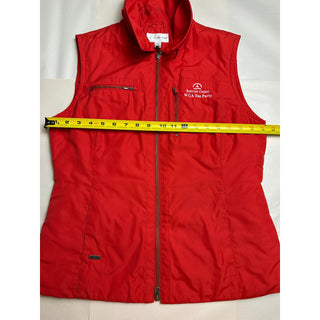 Cutter & Buck WeatherTec Women’s M Red Golf Vest Barton Creek WGA Tee Party