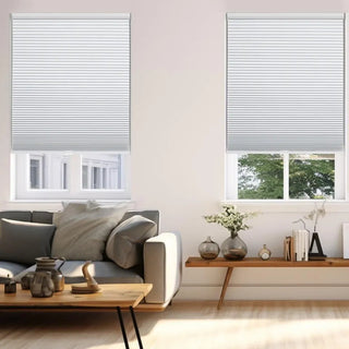 Cordless Blackout Cellular 27x72" Honeycomb Window Blinds Room Darkening White