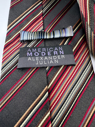 Alexander Julian American Modern Men's Silk Striped Tie - 58