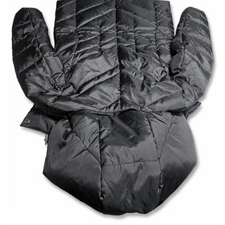 London Fog Womens Small Black Down Puffer Coat Faux Fur Hood Winter Jacket