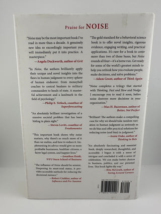 Noise: A Flaw in Human Judgment by Daniel Kahneman, Olivier Sibony, and Cass R.